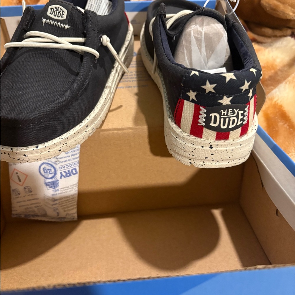 Hey Dude Navy and White Toddler Shoes